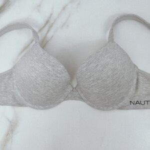 Nautica Gray Heather Lined T-shirt Bra, Sz 36C